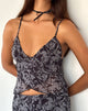 Image de Cojira Mesh Butterfly Top in Black Baroque Print