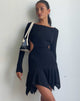 Image of Cordelia Long Sleeve Cut Out Mini Dress in Black
