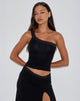 Image de Cordia One Shoulder Top in Black
