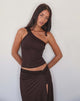 Image de Cordia One Shoulder Top in Bitter Chocolate