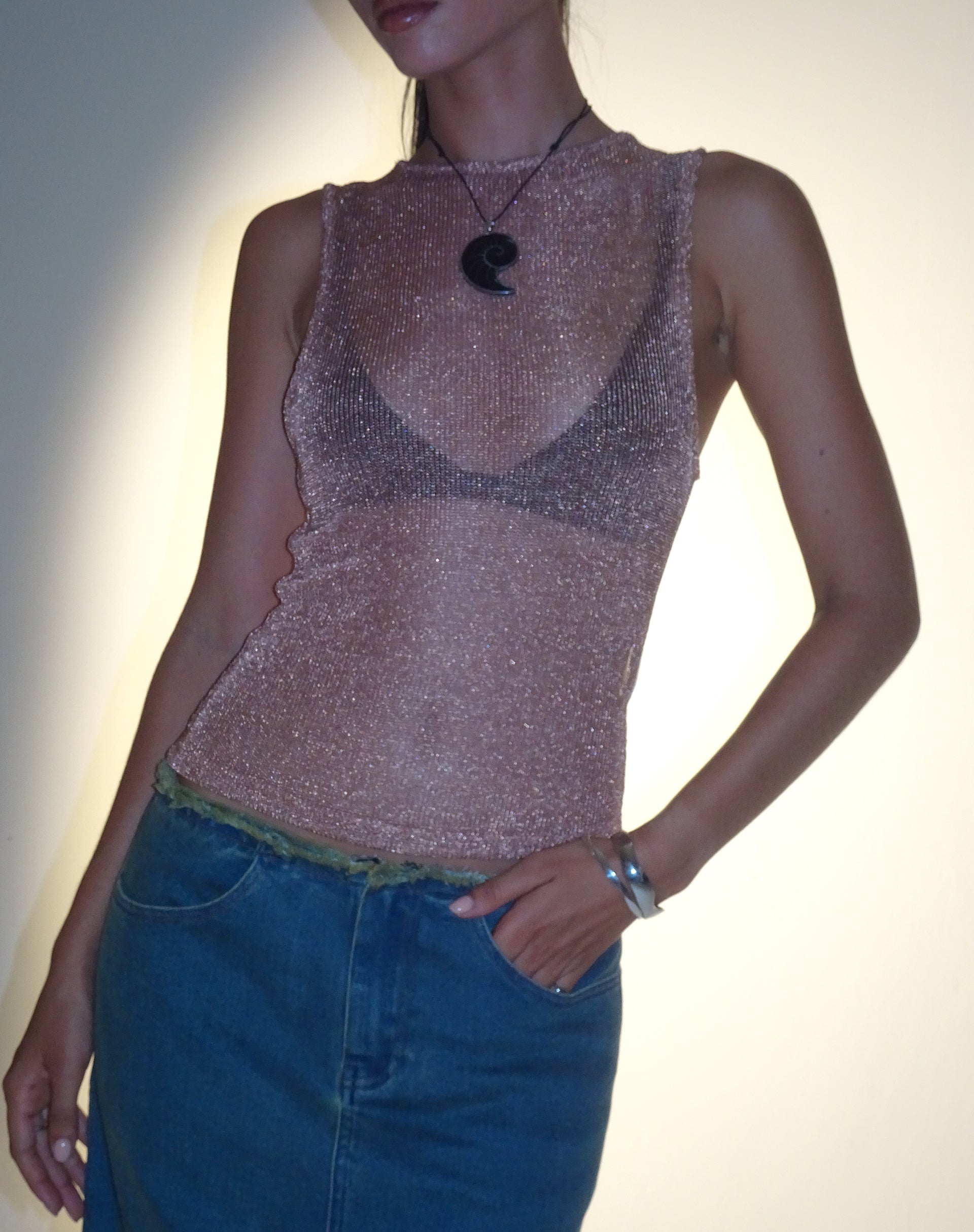 Image de Cosima Tank Top in Rose Gold Chain