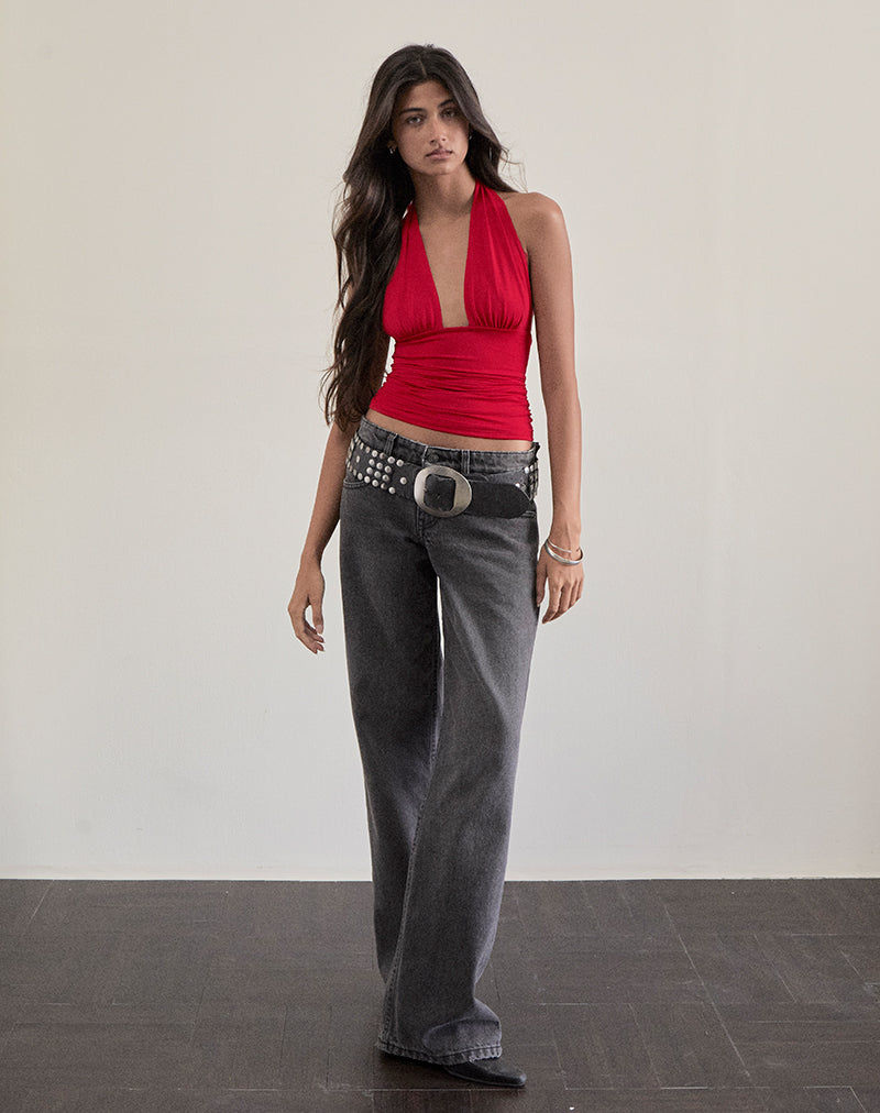 Image de Cosimo Halterneck Top in Red