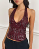Image de Cosio Halter Top in Mix Sequin Red