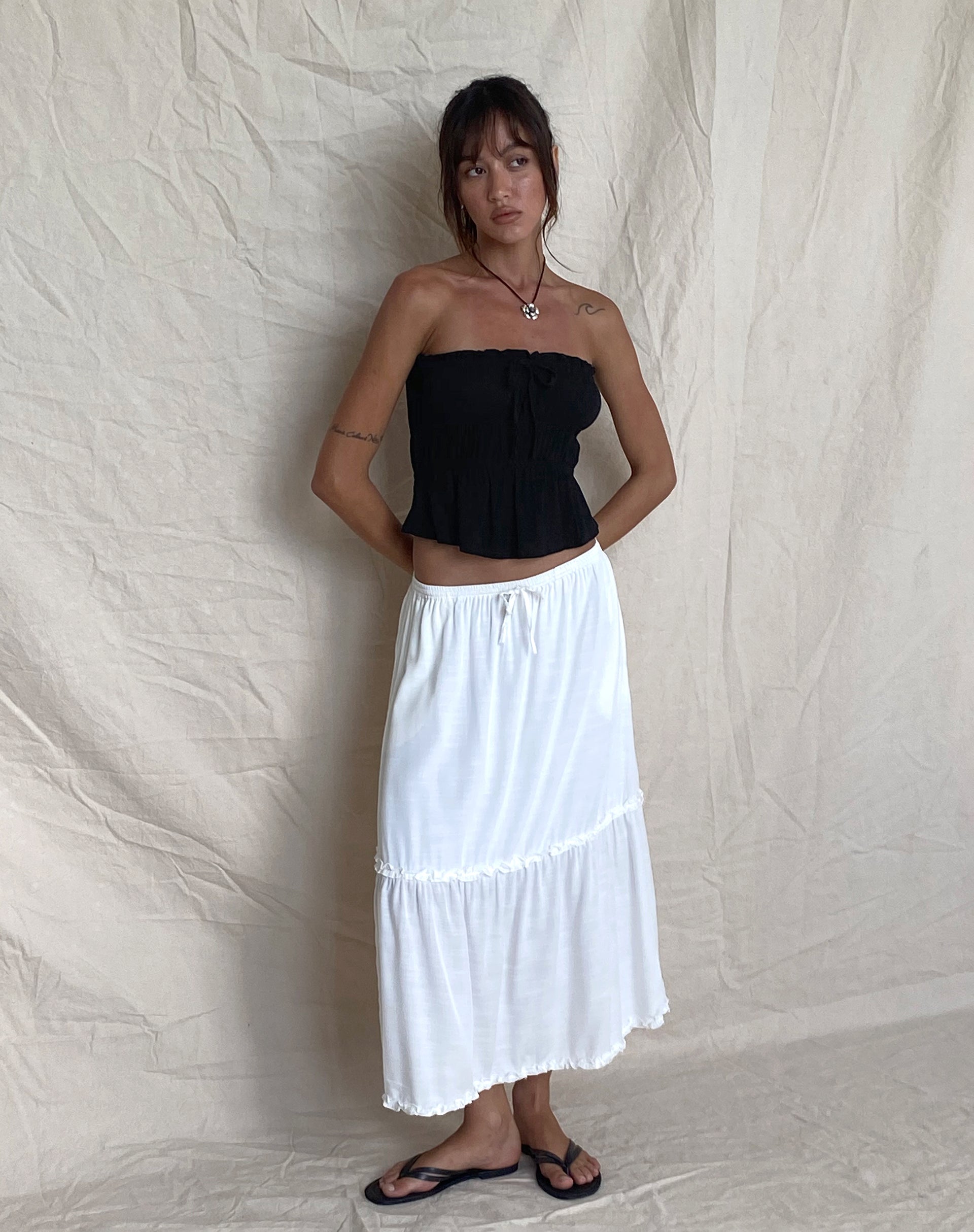 image de Cove Bandeau Top in Crinkle Black