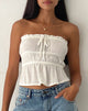 image de Cove Bandeau Top in Crinkle Off White