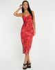 Image de Coya Maxi Dress in Rose Petal Red