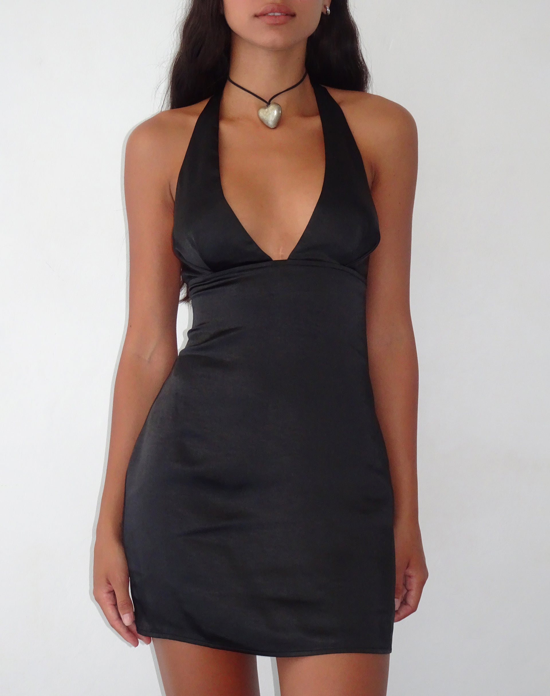 Image de Coda Slip Dress in Satin Black