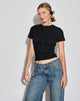 Image of Dakota Cropped Tee in Black