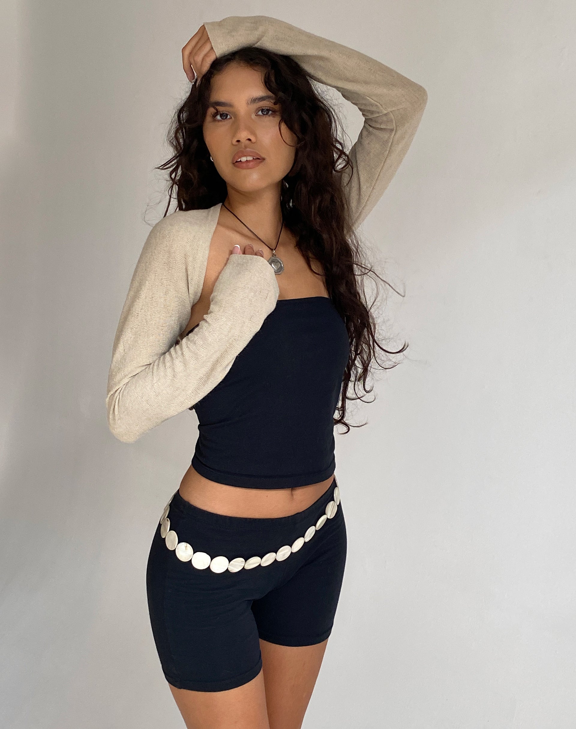 Image de Dalika Top à bretelles en tricot, avoine