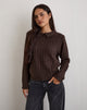 Image de Dalina Jumper en tricot à carreaux Marron
