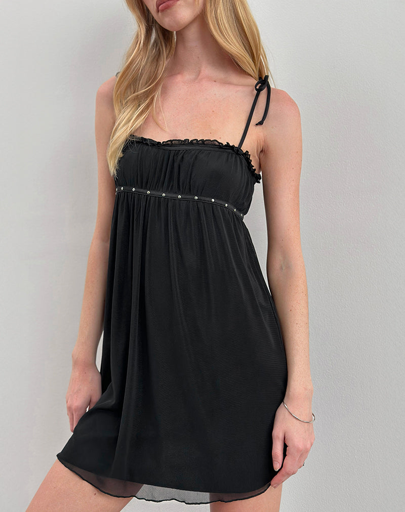 Mini robe Damiera en noir