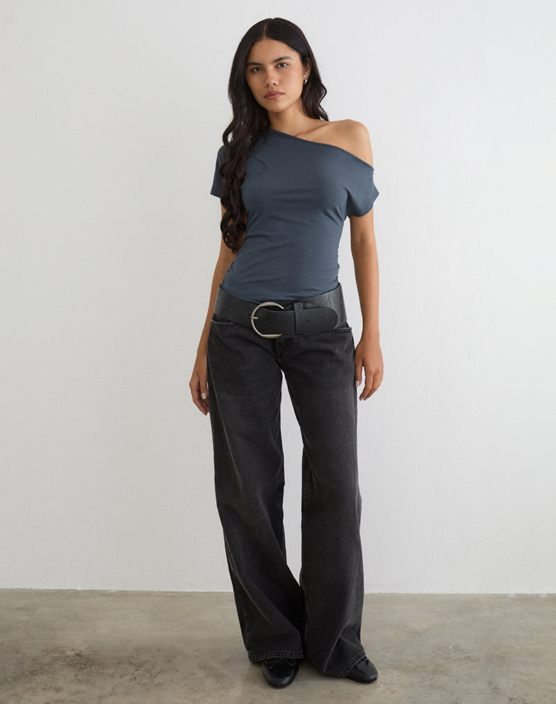 Danama Top asymétrique en jersey Ocean Storm