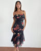 Image de Dansta Midi Dress in Renaissance Rose Black