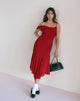 Image de Dansya Midi Chiffon Dress in Red