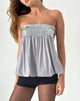 Image de Danuta Longline Bandeau Top in Sequin Grey