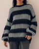 Image du pull Daren à rayures grises et anthracite