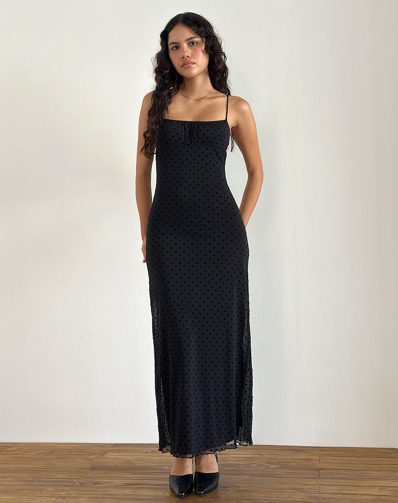 Image de Darsih Maxi Dress in Basic Polka Black Flock