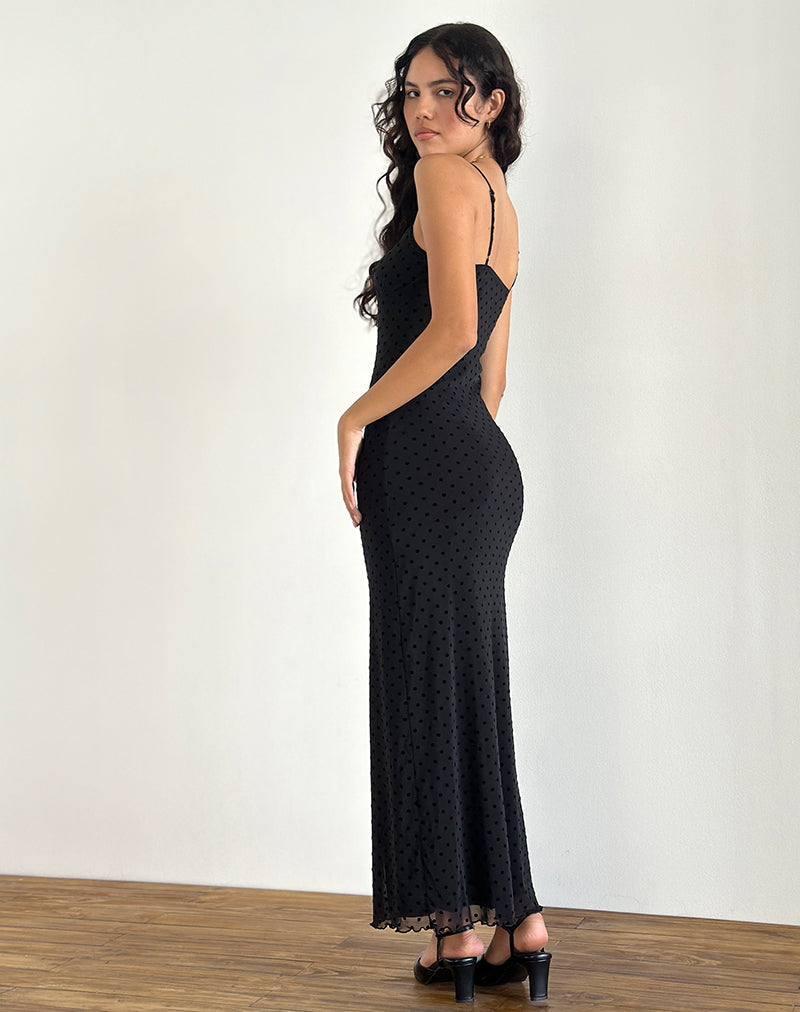 Image de Darsih Maxi Dress in Basic Polka Black Flock