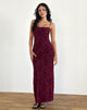 Image de Darsih Maxi Dress in Botanical Flower Maroon
