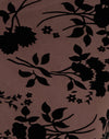 Flocage floral brun