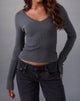 Image de Darya Long Sleeve Knit Top in Slate Grey