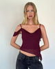 Image de Davila Top in Chiffon Burgundy