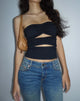 Image de Dayu Bandeau Crop Top in Black
