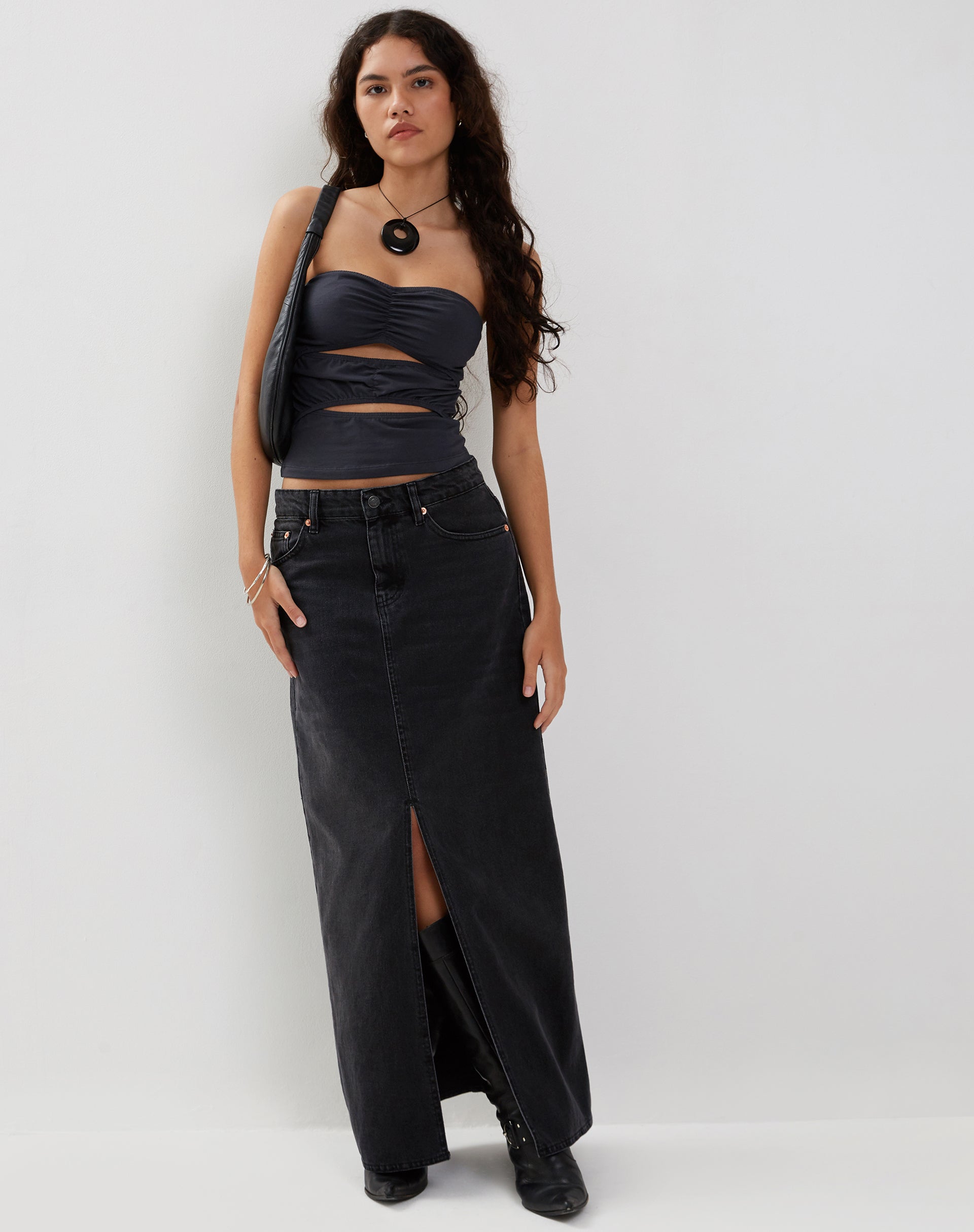 Image de Dayu Bandeau Crop Top in Ocean Storm