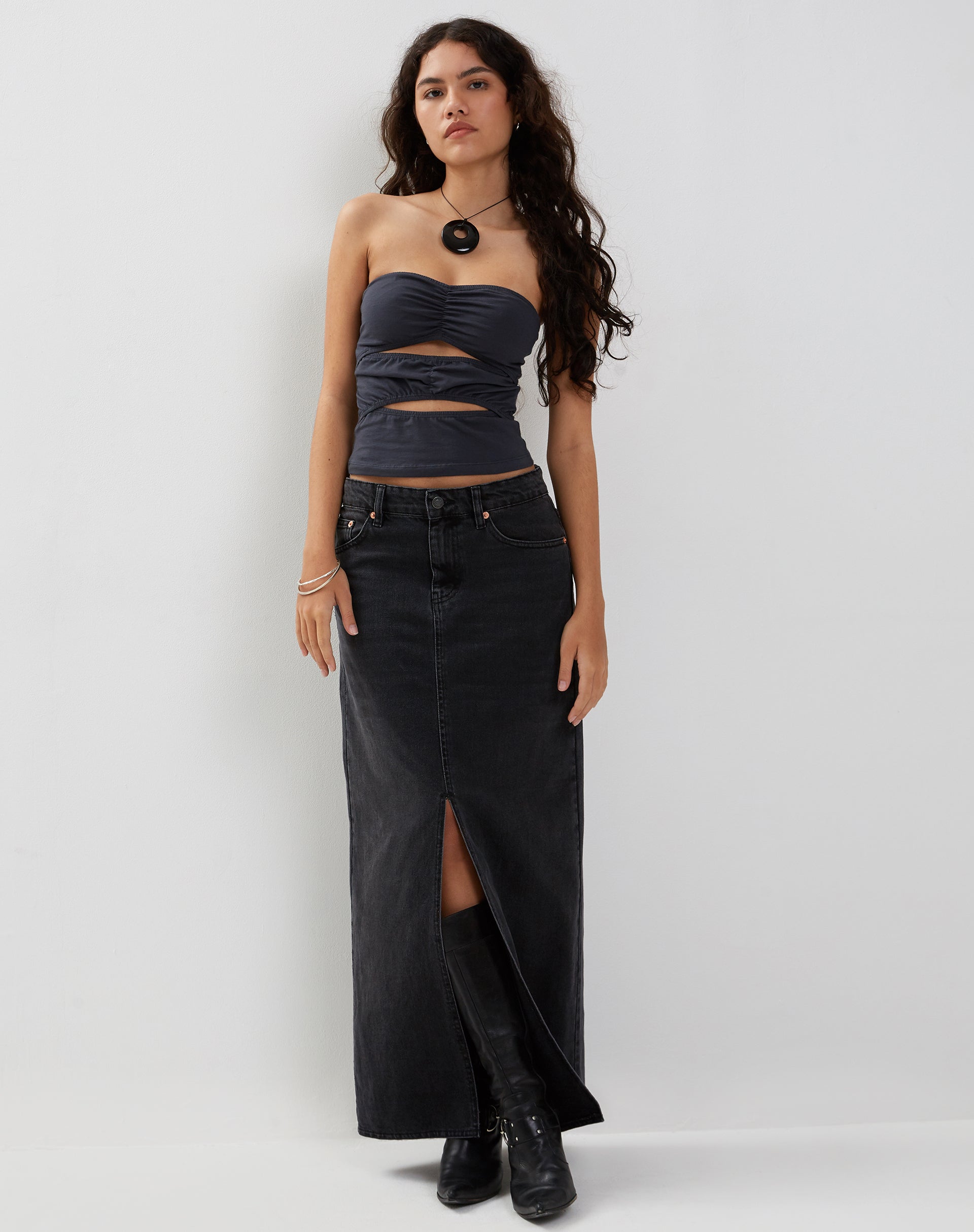 Image de Dayu Bandeau Crop Top in Ocean Storm