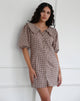 Image de Deja Dress in Mini Gingham Brown