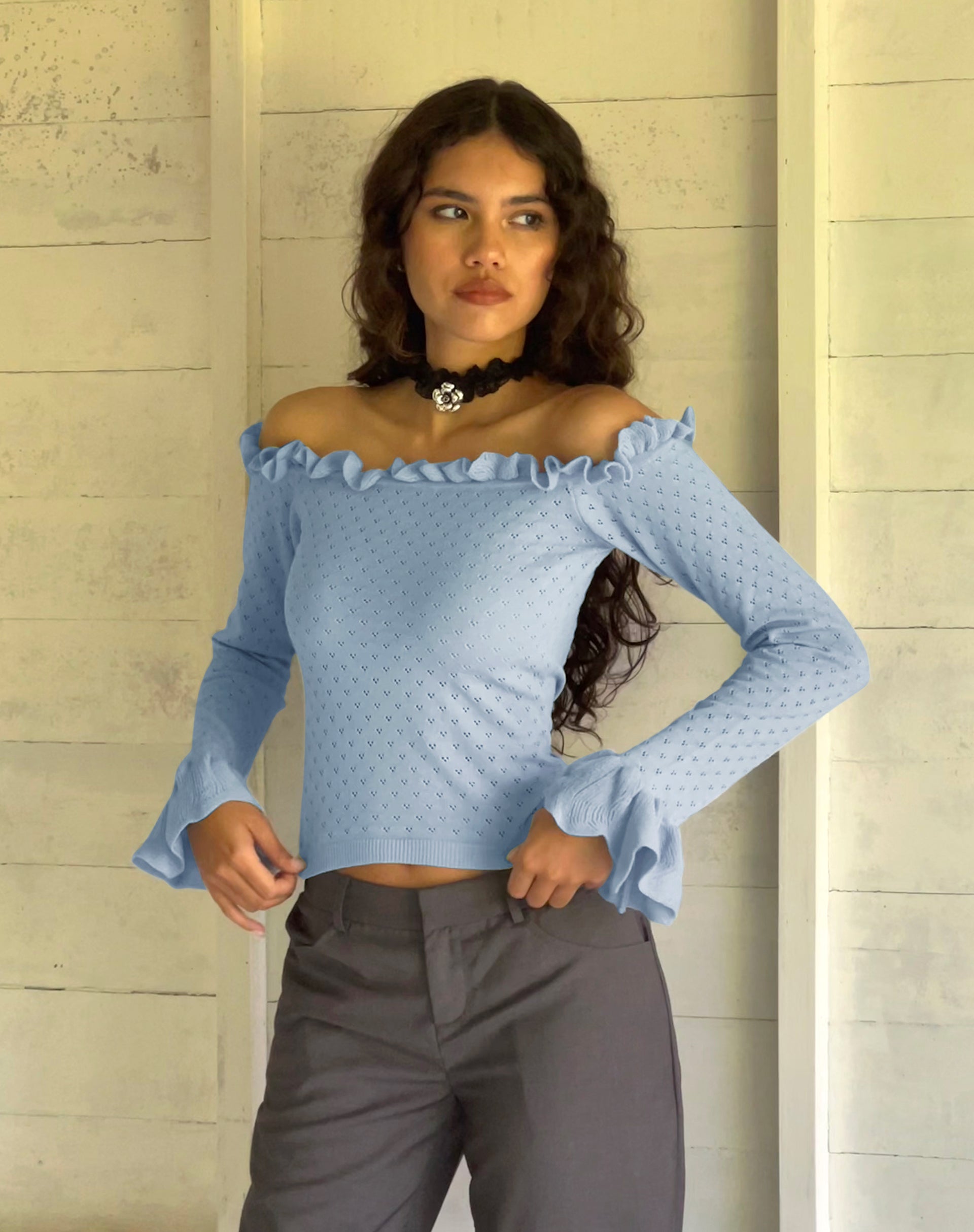 Image de Tuni Capri Trouser in Tailoring Grey