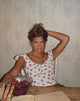 Image de Derige Bardot Top in White Rose Polka