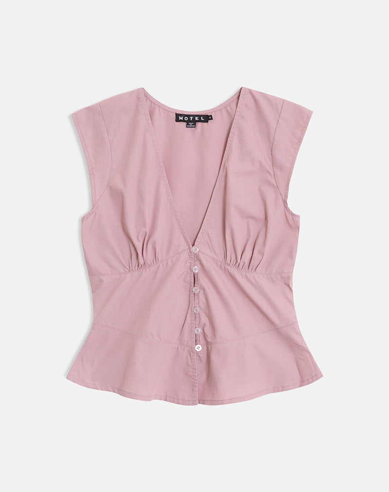Image de la blouse Devlon en rose poudré