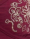 Bourgogne avec broderie florale