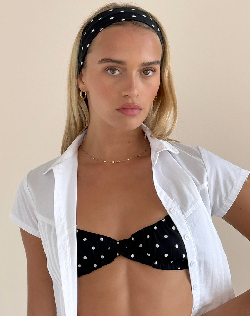Image de Bandeau en Polka noir