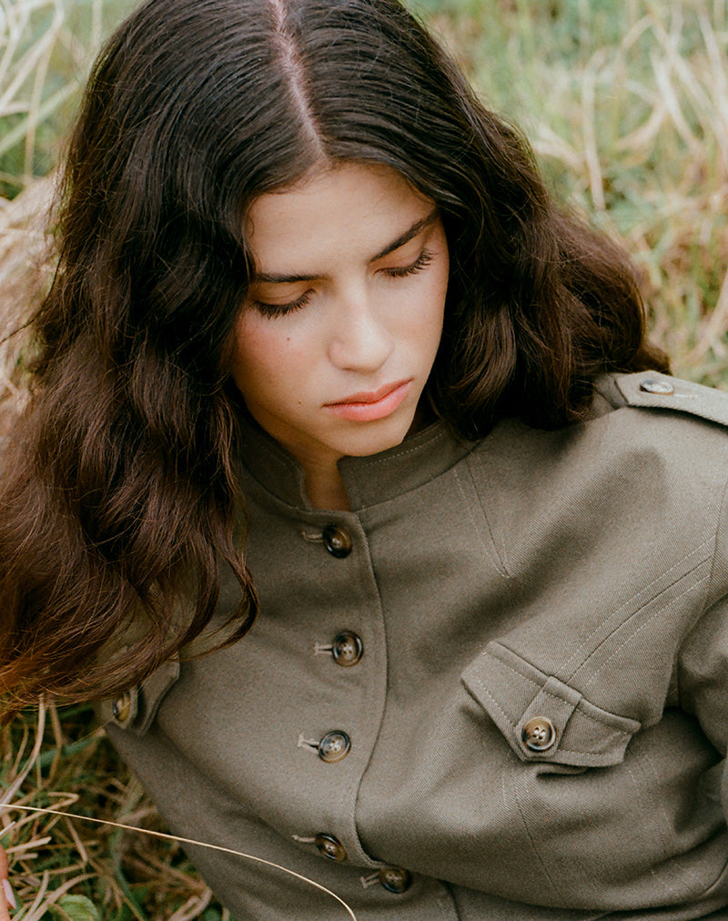 Veste militaire Diranda en sergé kaki