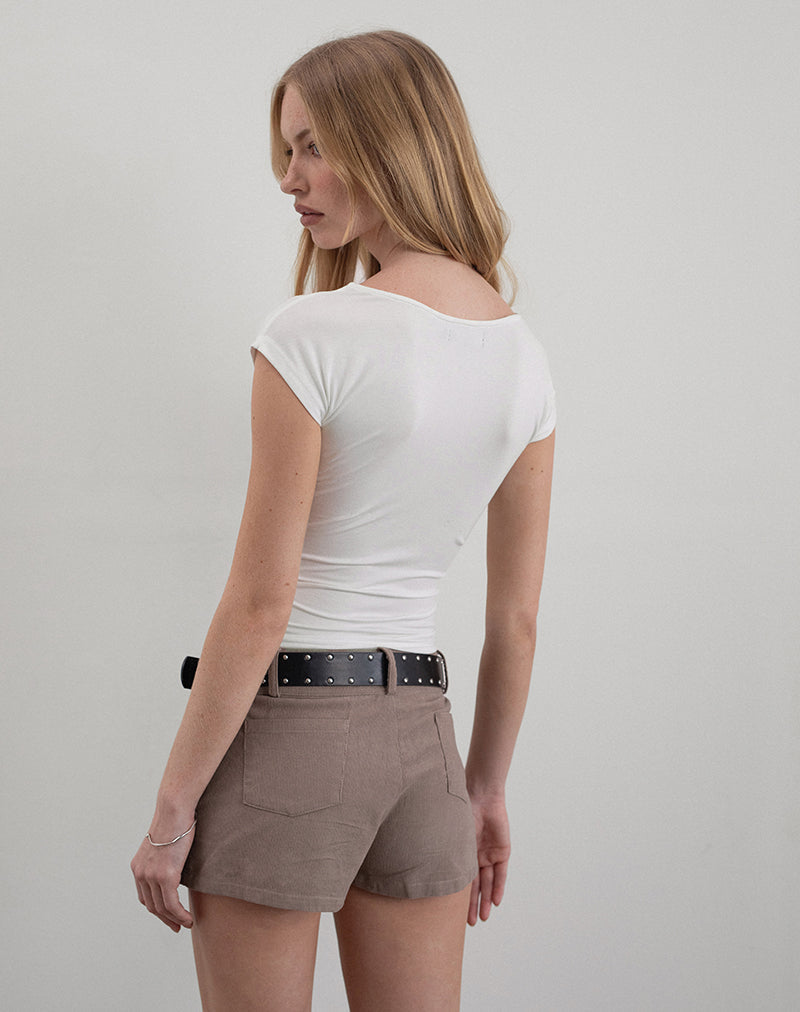 Image de Dolores Wrap Top in Rayon Jersey Ivory