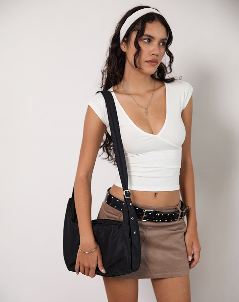 Image du bandeau en mousseline texturée Blanc