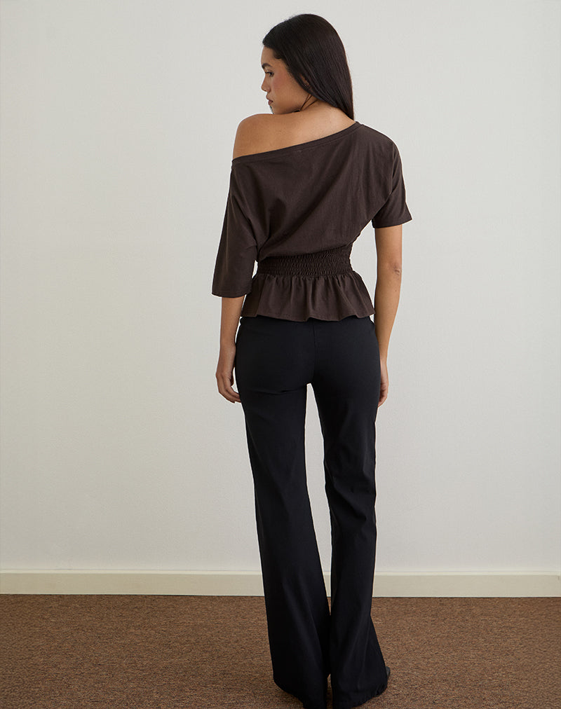 Image de Domani Off the Shoulder Top in Chocolate
