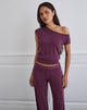 Image de Elysian Asymmetric Top in Cupro Plum
