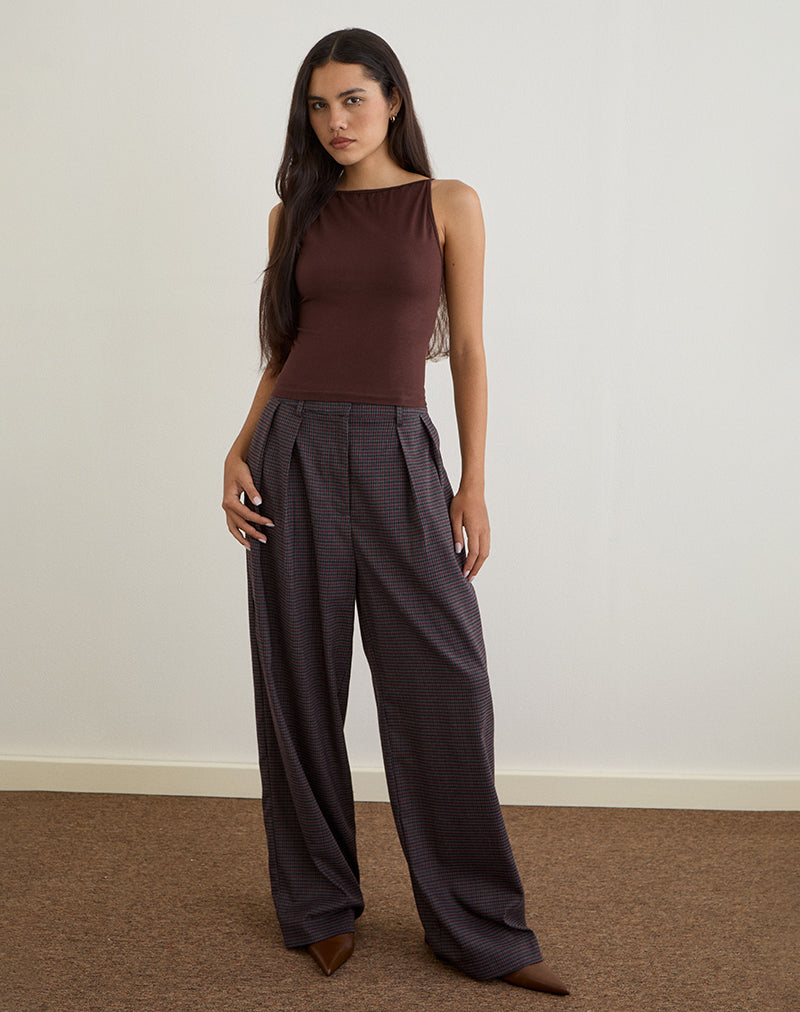 Image de Dudley Vest Top in Jersey Bitter Chocolate
