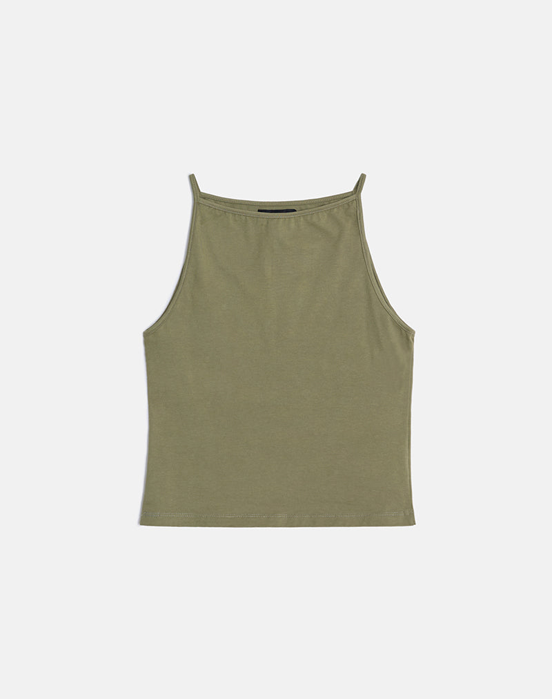 Image de Dudley Vest Top in Jersey Khaki