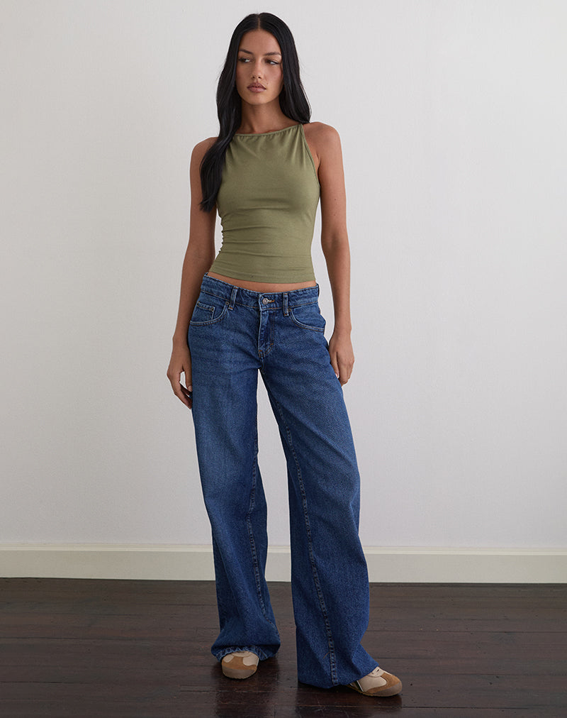 Image de Dudley Vest Top in Jersey Khaki