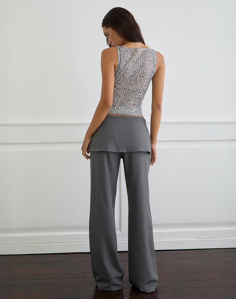 Image de marque de Elka Wrap Trouser in Tailoring Charcoal
