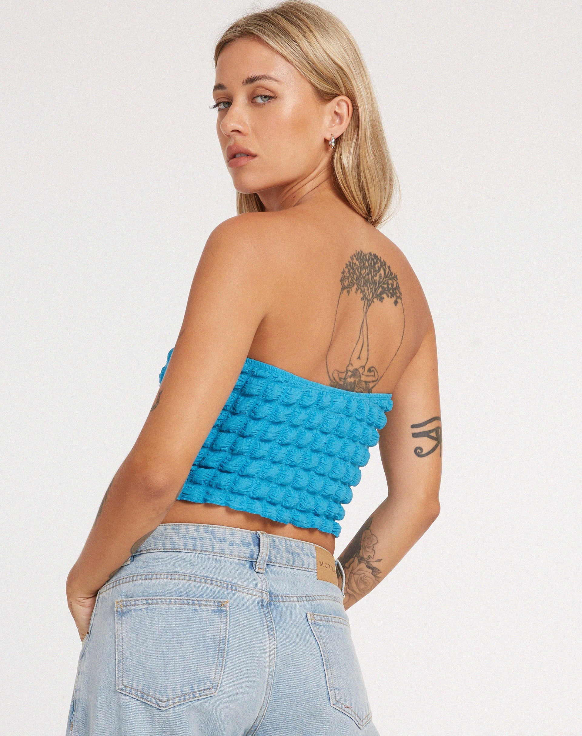 image de Dulce Bandeau Top in Blue