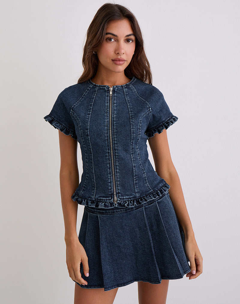 Image de Dunya Top in Chambray Vintage Blue