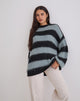 Image du pull Daren à rayures grises et anthracite