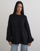 Image de Daren Jumper surdimensionné en tricot, noir
