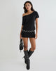 Image of Edwina Off The Shoulder Mini Dress in Black