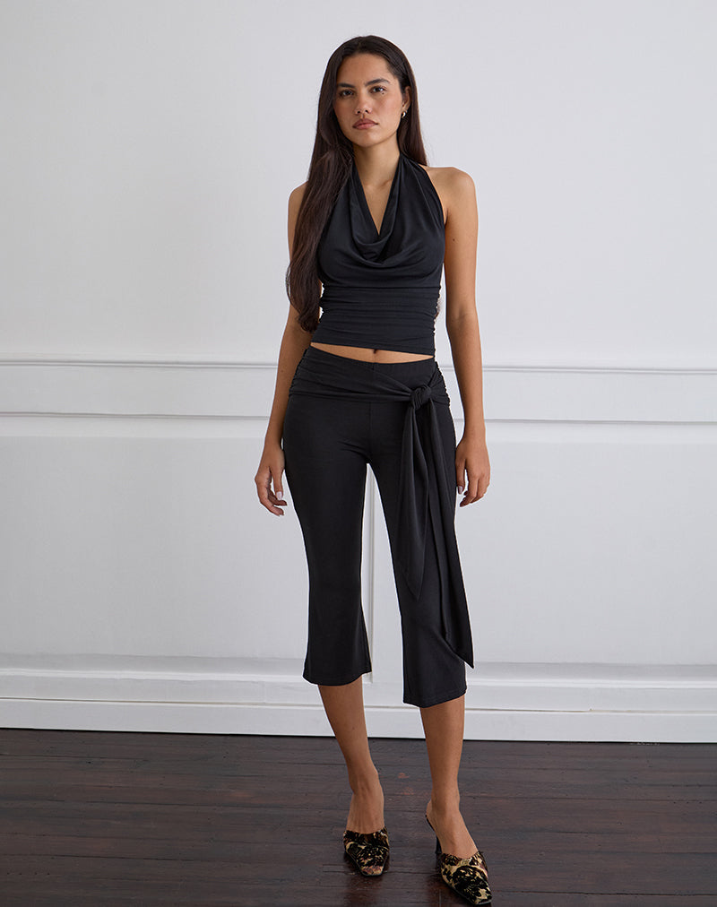 Image de Effy Tie Side Cupro Capri en noir